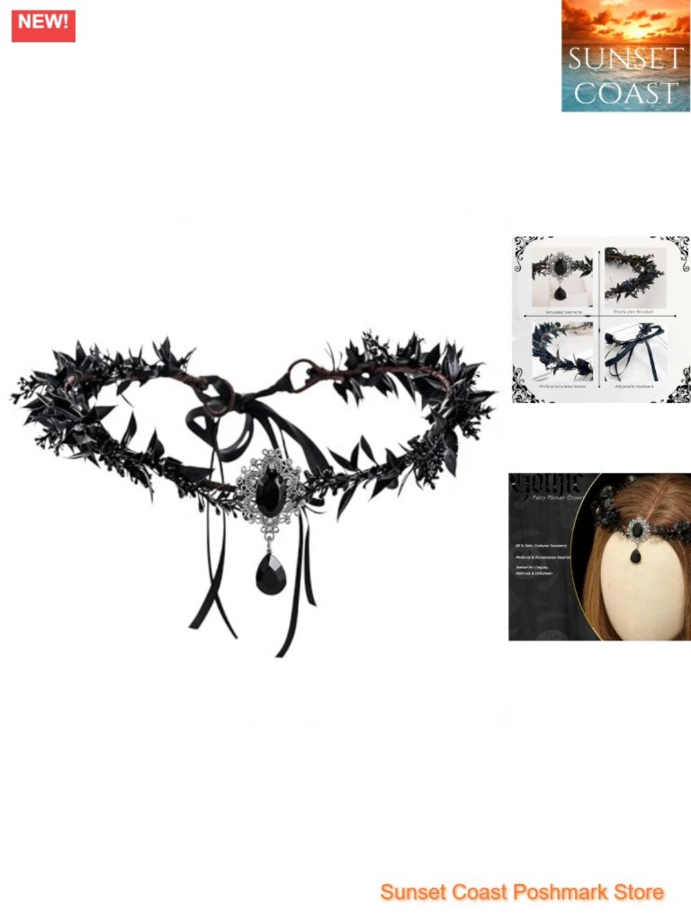 Fairy Flower Crown Headband Renaissance Elf Cosplay Hair Accessory